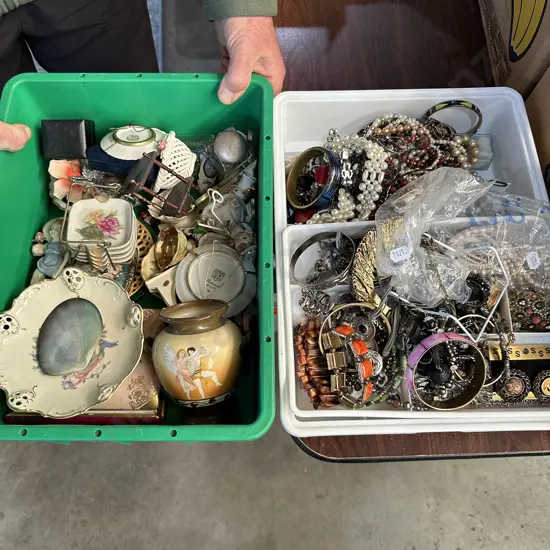 2 boxes collectables costume jewelry