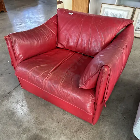 Red leather chair