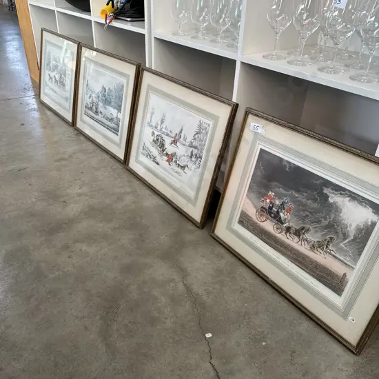 set of vintage prints