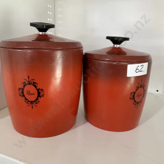 2 vintage kitchen containers