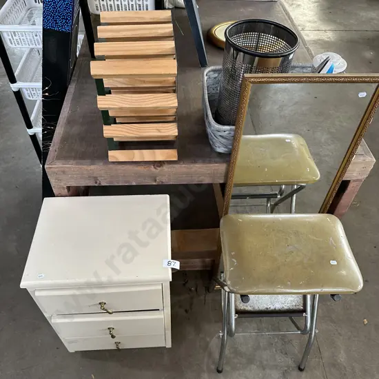 Bedside, step, mirror, basket etc