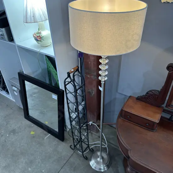Lamp and wine rack