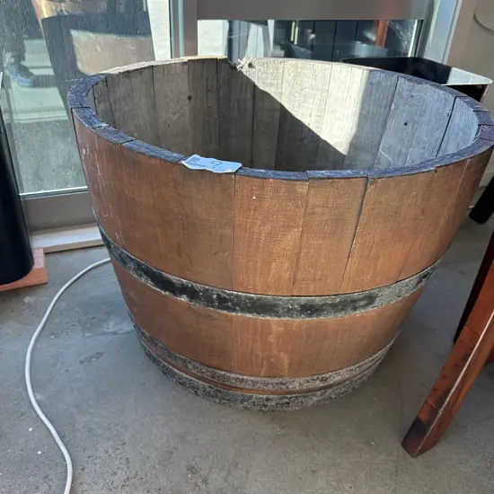 Half wine barrel