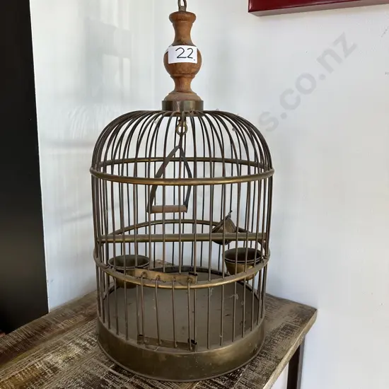 Brass birdcage