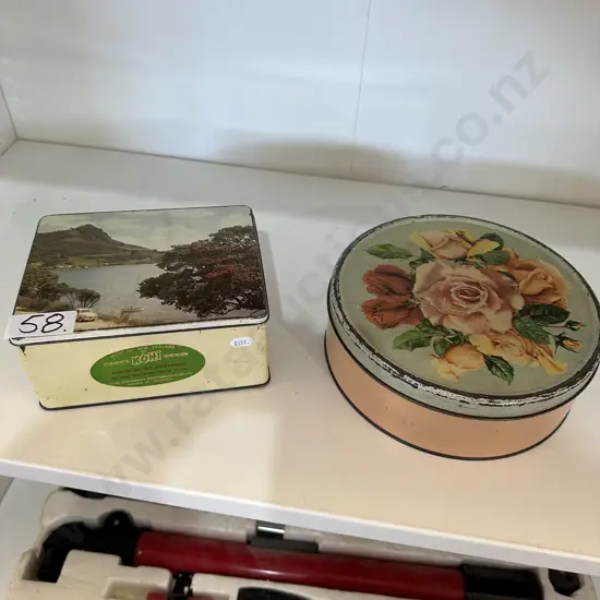 2 collectable tins