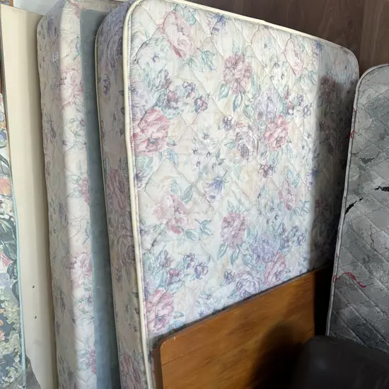 Double bed and headboard