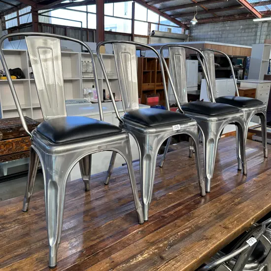 set 4 metal chairs