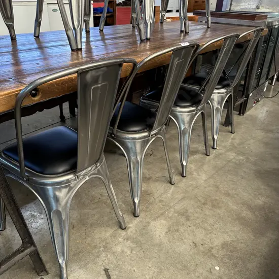 set 4 metal chairs