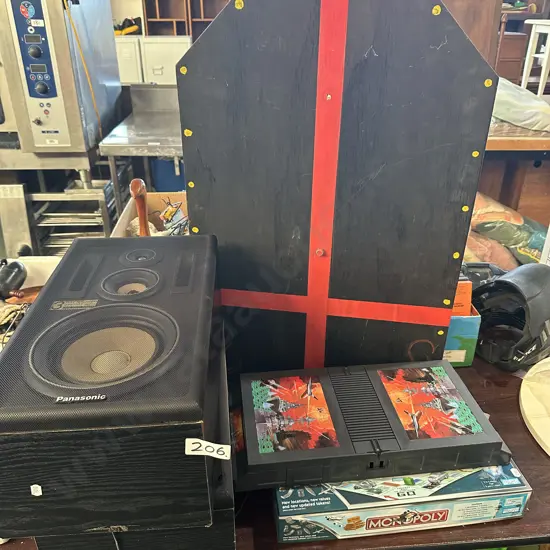 Speakers and games plus shield (not teddy bears)