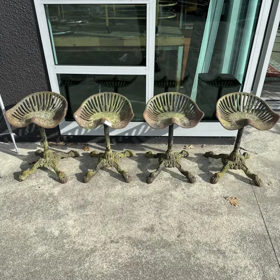 4 cast iron base tractor seats