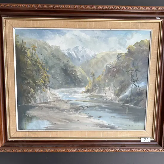 Oil painting NZ scene by Da' Vella Gore, Otago.640x480