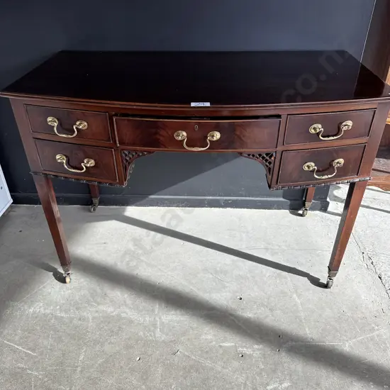 Sheraton Revival style desk on casters
