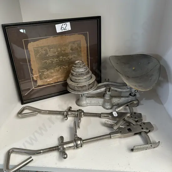 Scales, stretchers, dragon picture