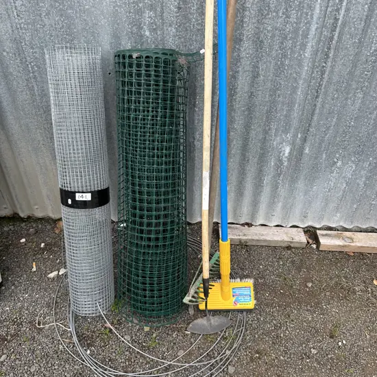 Netting and garden tools