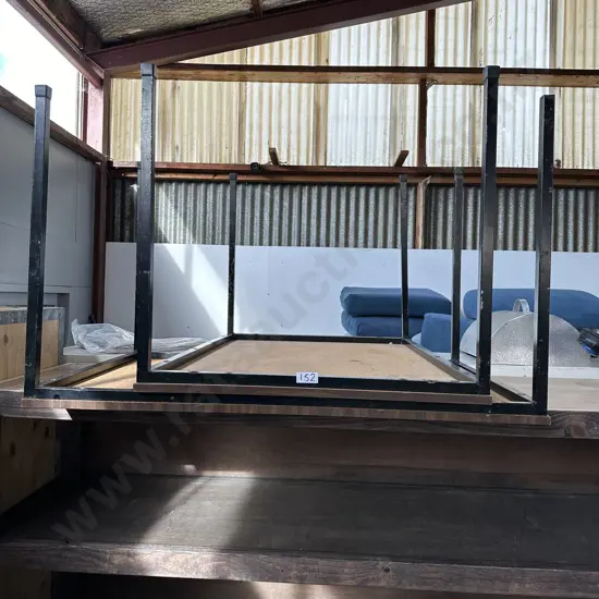 3 x metal base tables