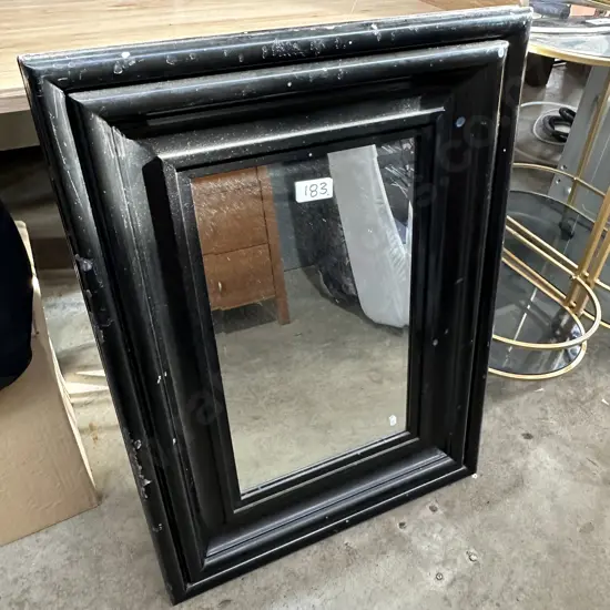 Bevell mirror, damaged frame