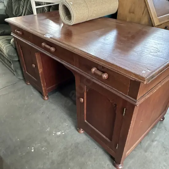 Hardwood desk