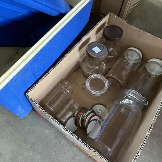 Agee and other jars plus rough chilli bin