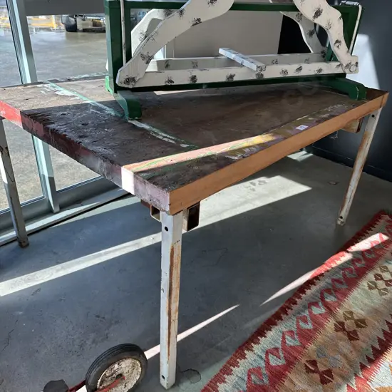 Industrial table, Native wood and steel