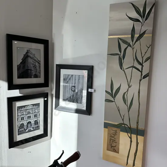 Set 3 photos plus Asian painting