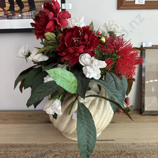 Large vase and flowers