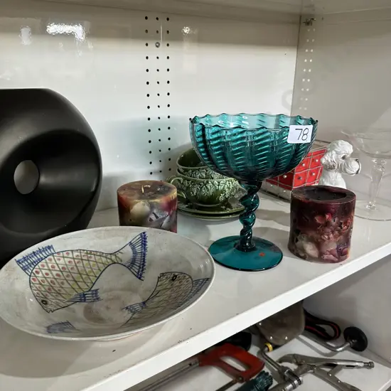Shelf lot inc large Italian Blueglass