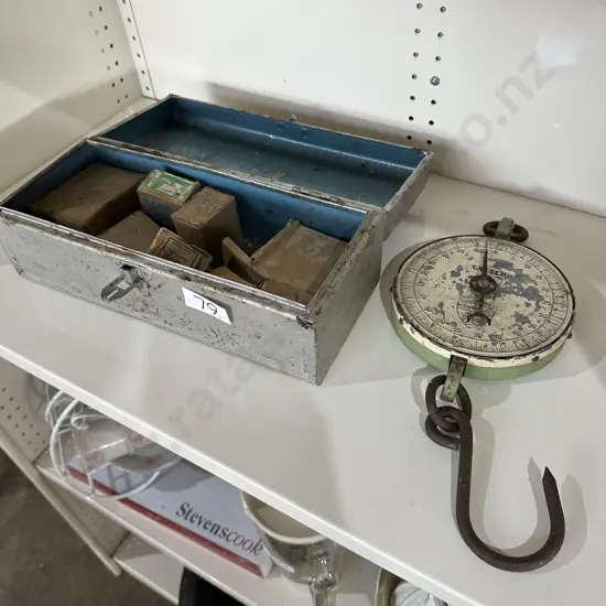 Tool box and hardware, scales