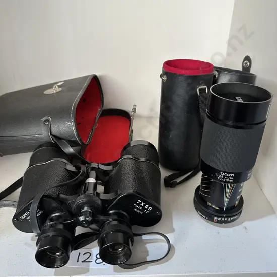Binoculars and camera lens