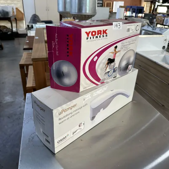 Fitness ball and massage arm