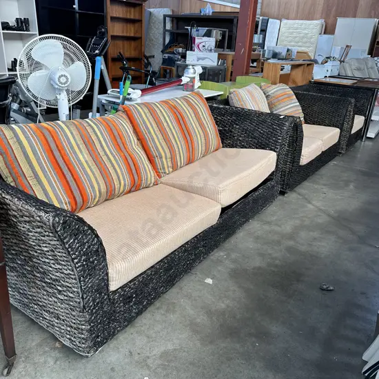 3pc painted seagrass patio suite