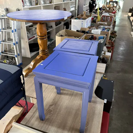 Pr painted side tables and breakfast table