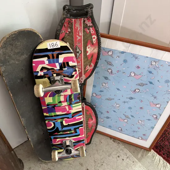 3 skateboards and print