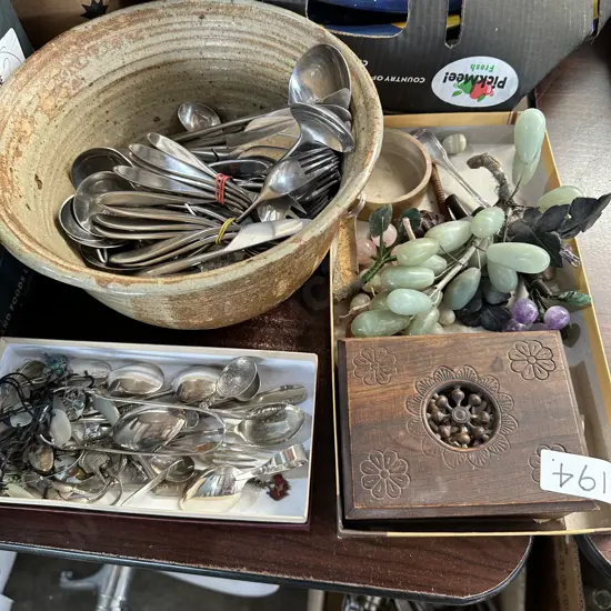 Cutlery, pottery etc