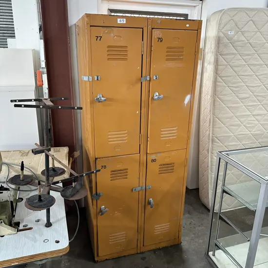 Painted metal lockers