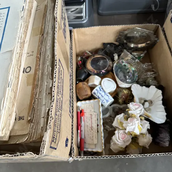 2 boxes music and smalls