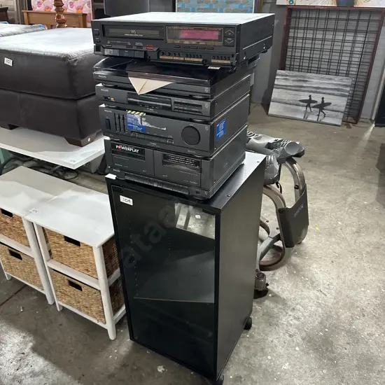Phillips stereo/ VCR and cabinet