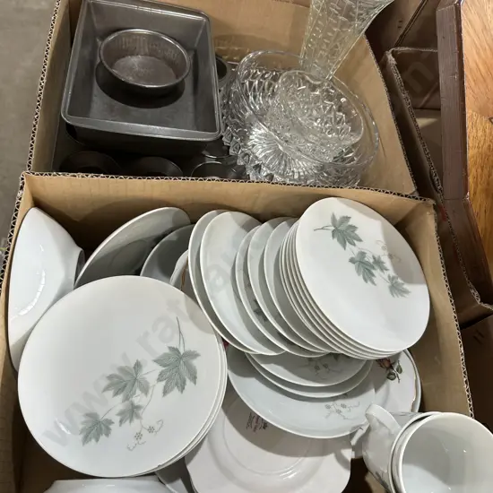 2 box dinnerware etc