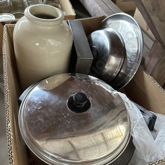 Crock and stock pot etc