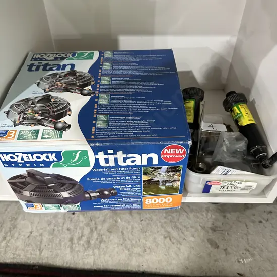 Titan waterfall filter pump plus hose fittings