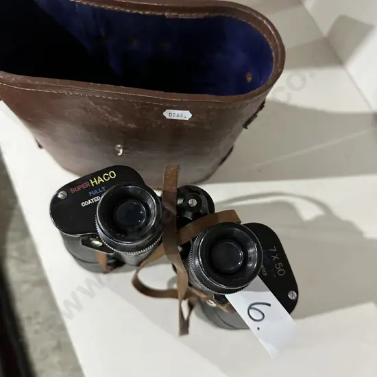 7 x 50 Haco binoculars with case (no lid)