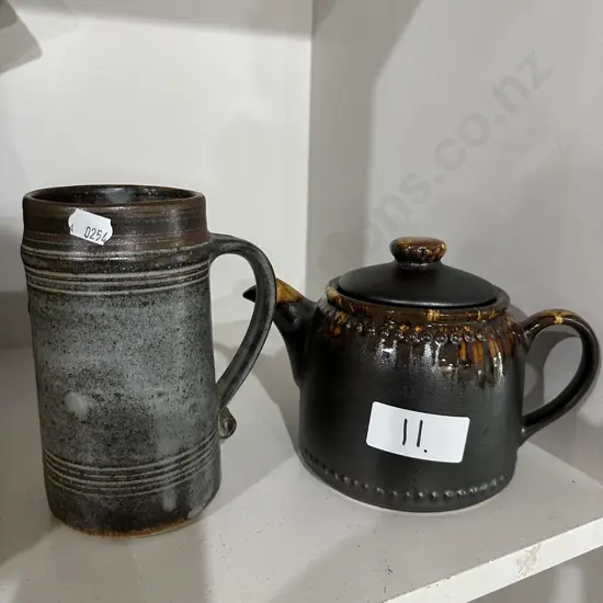 Titanware teapot and NZ tankard