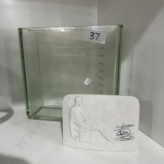 Glass vase and Lladro