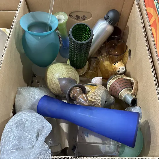 Glassware, pottery etc