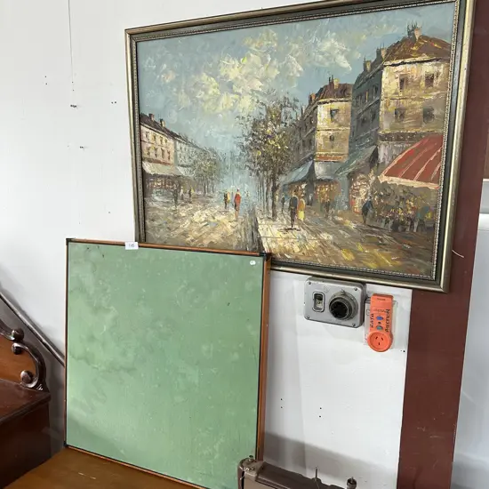 Painting and card table