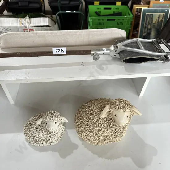 Shooting stick and sheep