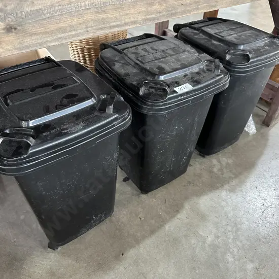 3 rolling bins