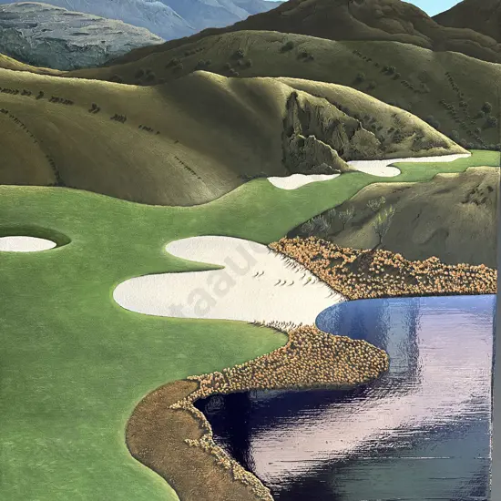 THE CANYON 920x1220 is on Michael Hills golf course, it is one of Jochens master pieces from the golf course series