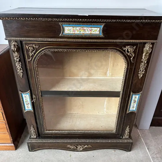 French antique display cabinet (with key)