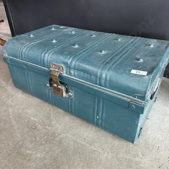 Metal travel trunk