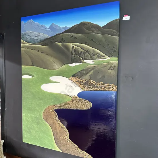 THE CANYON 920x1220 is on Michael Hills golf course, it is one of Jochens master pieces from the golf course series